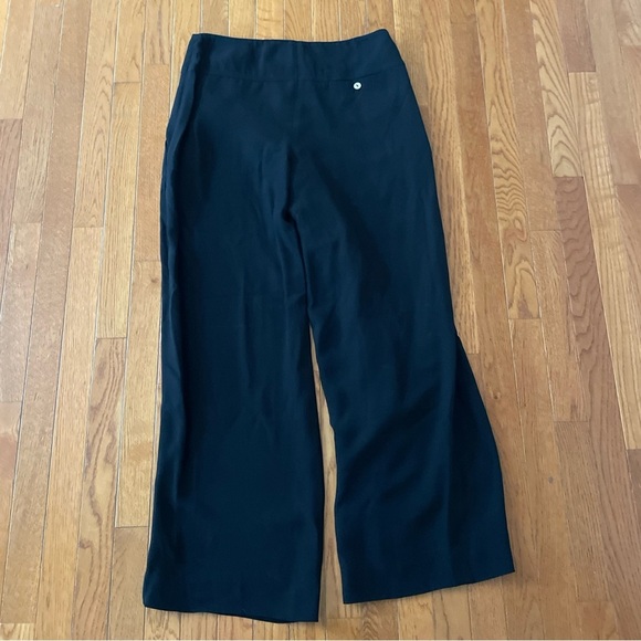 Anne Klein New York Women’s Wide Leg Black Trousers High Waist Size 10 - Picture 13 of 14